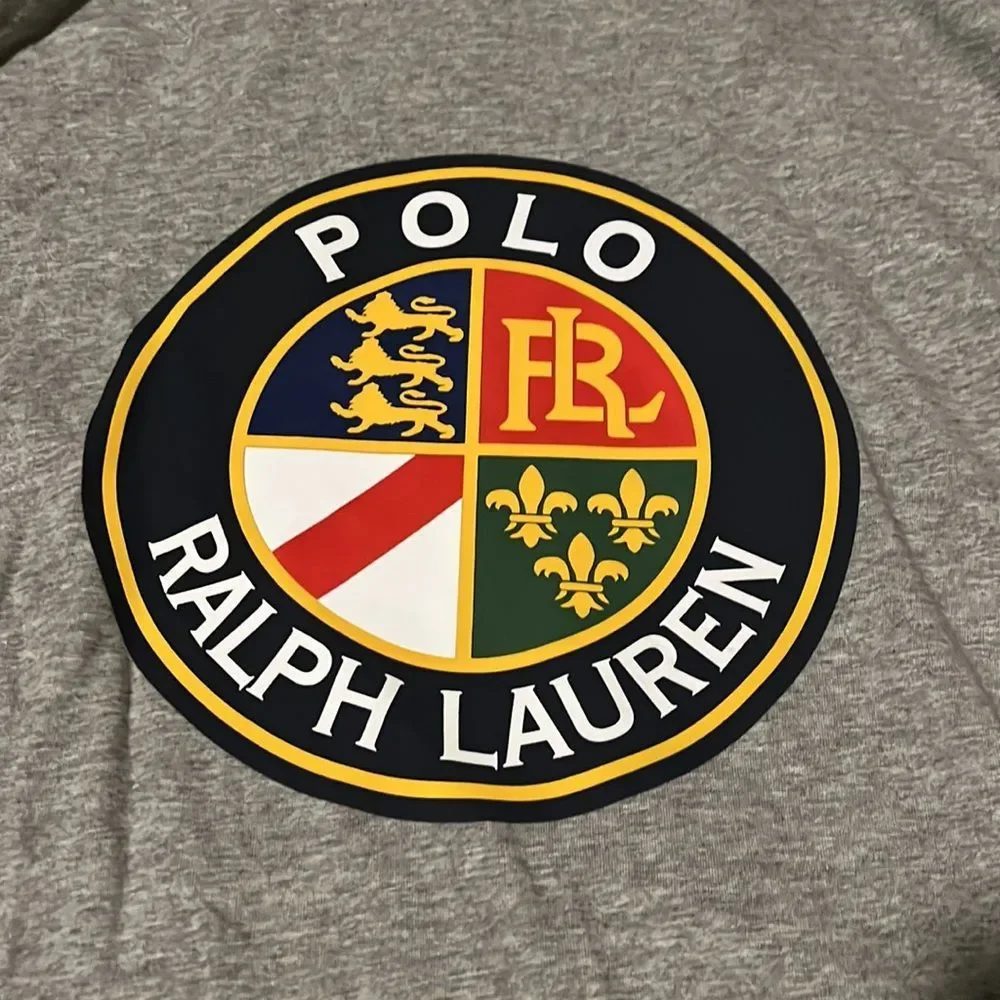 Polo Ralph Lauren Cookie long sleeve Hoodie T Shirt new grey Mens XXL